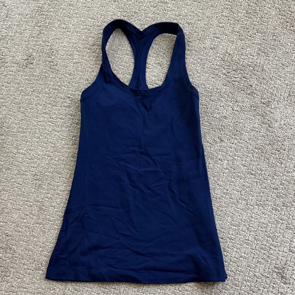 lululemon Navy Blue Racerback Tank Top